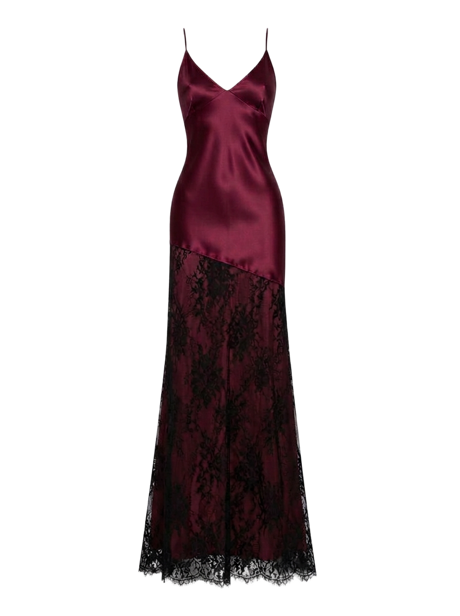 Burgundy Satin Slip — Winter 2026